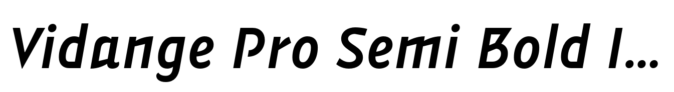 Vidange Pro Semi Bold Italic